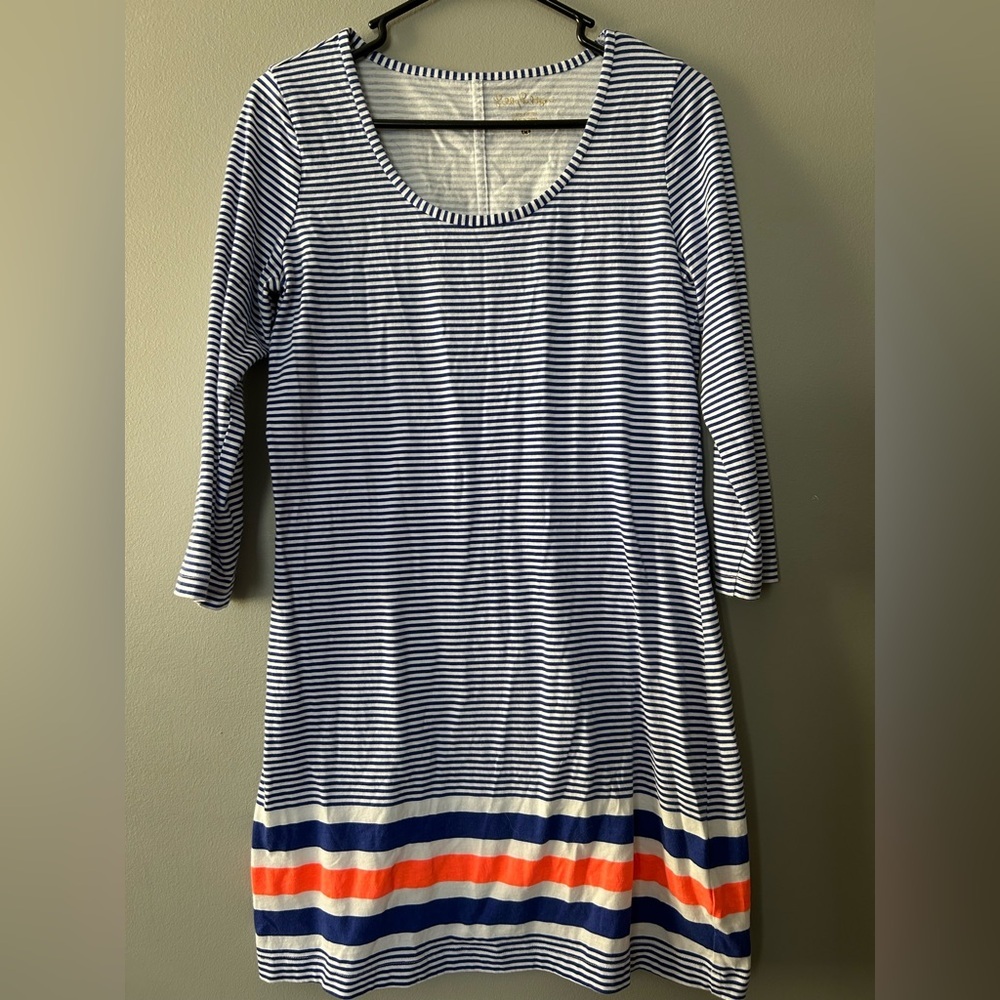 Lilly Pulitzer Blue and White Striped Dress